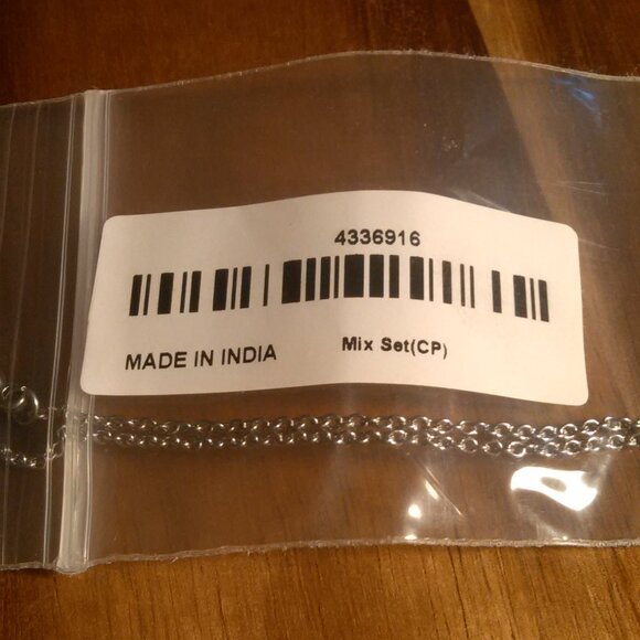 Script Stone Platinum Bond Pendant Stainless Steel Necklace - Picture 11 of 11